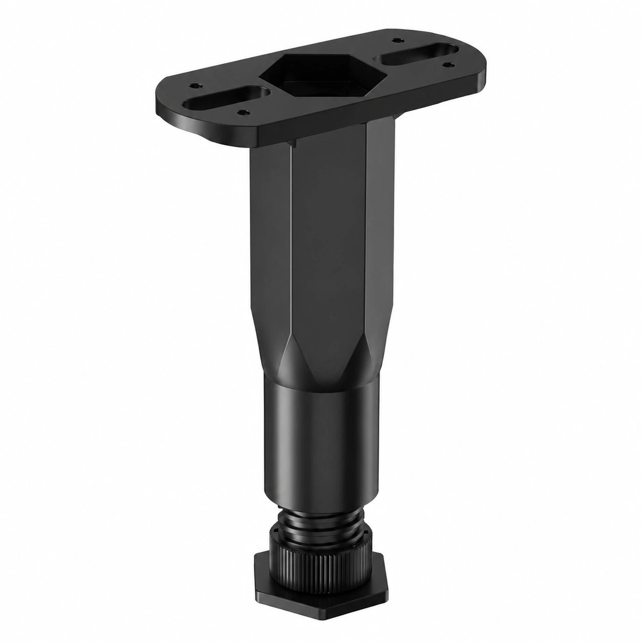 Verstellbare Möbelfüße, Höhenverstellbar 15-27cm, Schwarz, 4er Set für Bett, Sofa, Schrank
