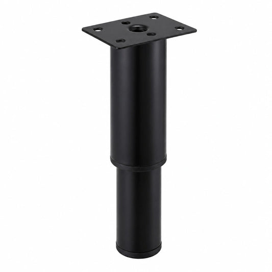 Höhenverstellbare Stahlmöbelfüße, Schwarz, 180-330mm, Ø38mm, 4er-Set