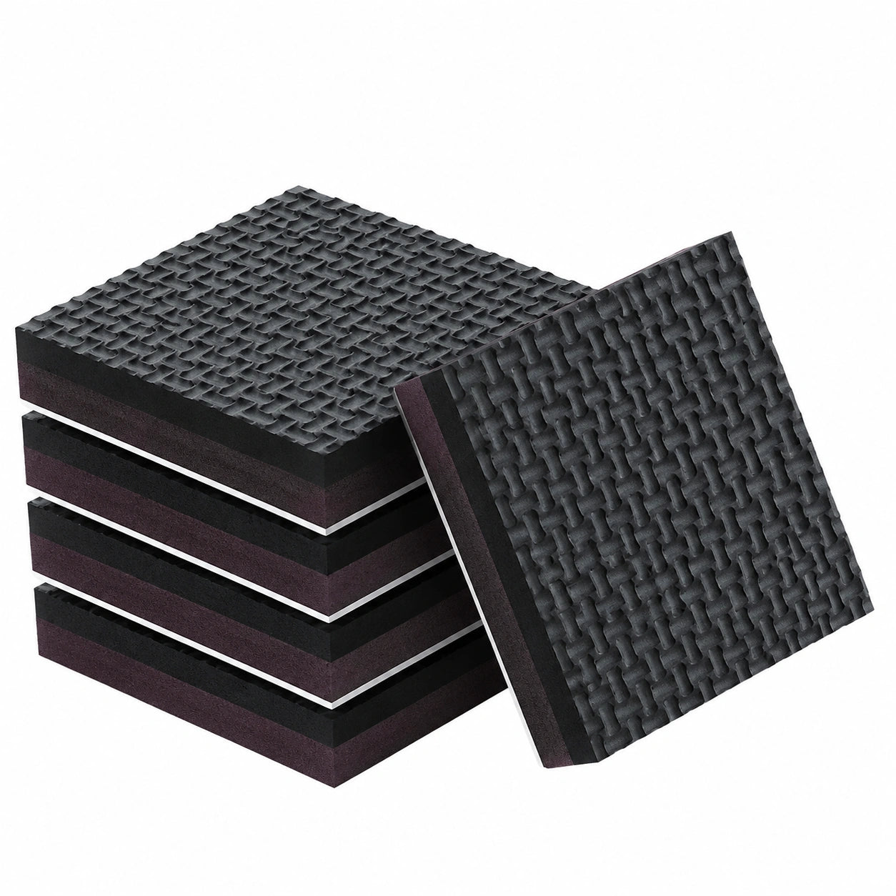 Antirutsch Gummipads 8er Set – 75mm Quadrat für Möbel- und Bodenschutz