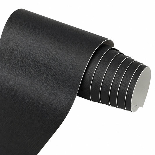 Schwarzes Lederreparatur-Set: Selbstklebendes Kunstleder 30x100 cm für Möbel und Kleidung